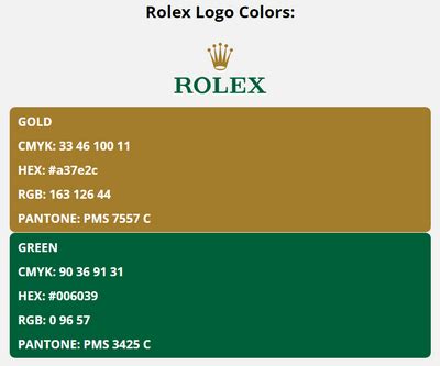 rolex verde pantone|rolex logo color scheme.